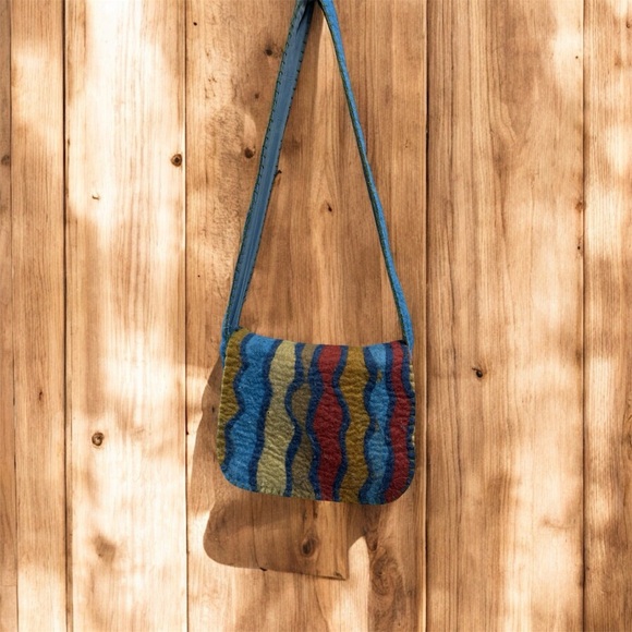 Rising Tide Handbags - Rising Tide Multicolor Wavy Crossbody Bag